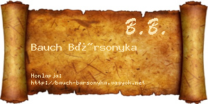 Bauch Bársonyka névjegykártya